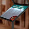 Faristol carta exterior de Restaurants, amb llum led