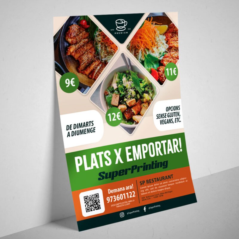 Impressió online de flyers publicitaris per a promocionar les teves ofertes, empresa, serveis...