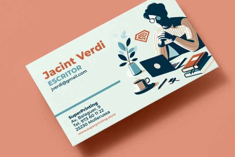 Idea de Targeta de Visita amb il.lustració creativa.