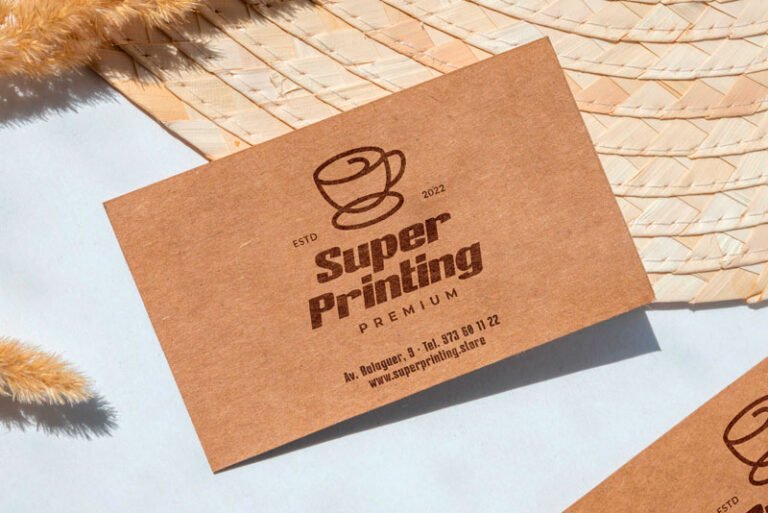 Targetes de Visita en Paper Natural Kraft, que la fan sostenible i original.