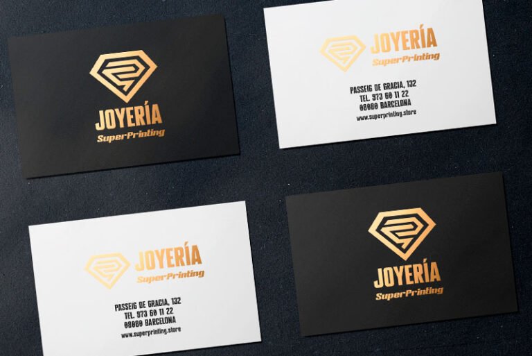 Exemple de targeta de visita original en acabats prèmium.