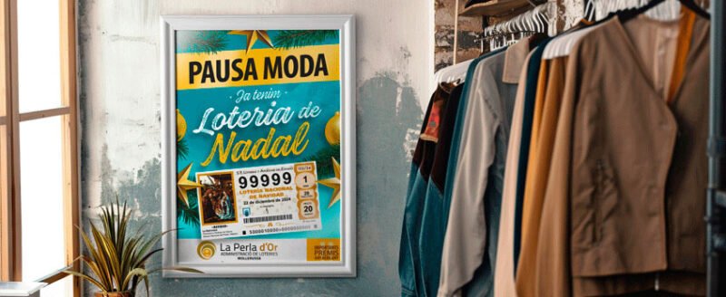 Disseny de Cartell de Loteria de Nadal i impressió online amb dades variables