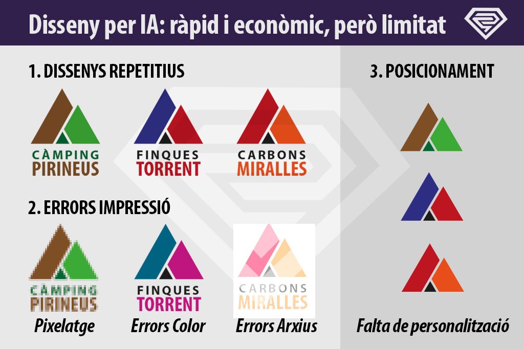 Disseny gràfic professional VS Disseny gràfic IA 3 Infografia d'errors comuns de disseny gràfic realitzat per intel·ligència artificial