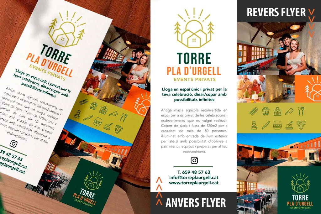 Impressió i disseny de flyers publicitaris per a Torre Pla d'Urgell 3 Infografia amb la informació per al disseny de flyers publicitaris per a Torre Pla d'Urgell by Esteve Niubó.
