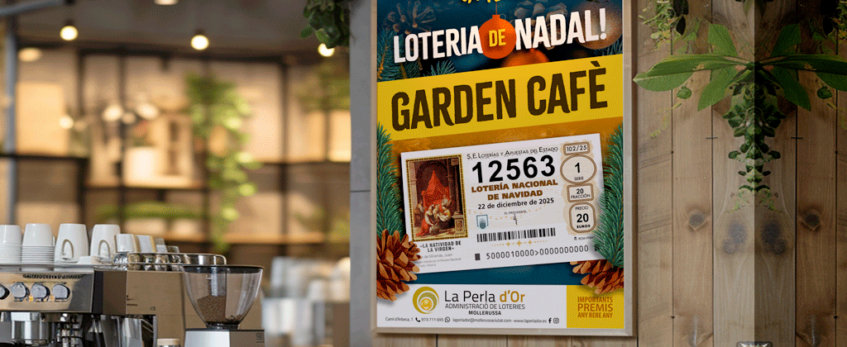 Disseny de Cartell de Loteria de Nadal, 2025 editable, amb SuperPrinting.cat